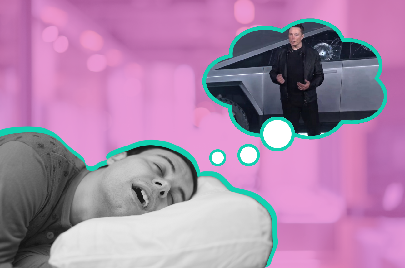 a man napping dreaming of elon musk to represent the top stories from this week's recruitment marketing roundup