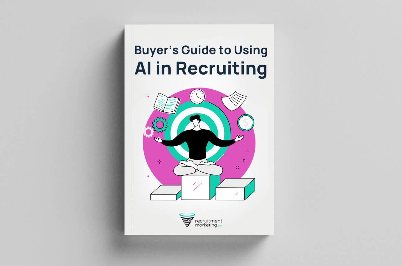 Mockup of a book cover to represent an ebook about AI in Recruiting